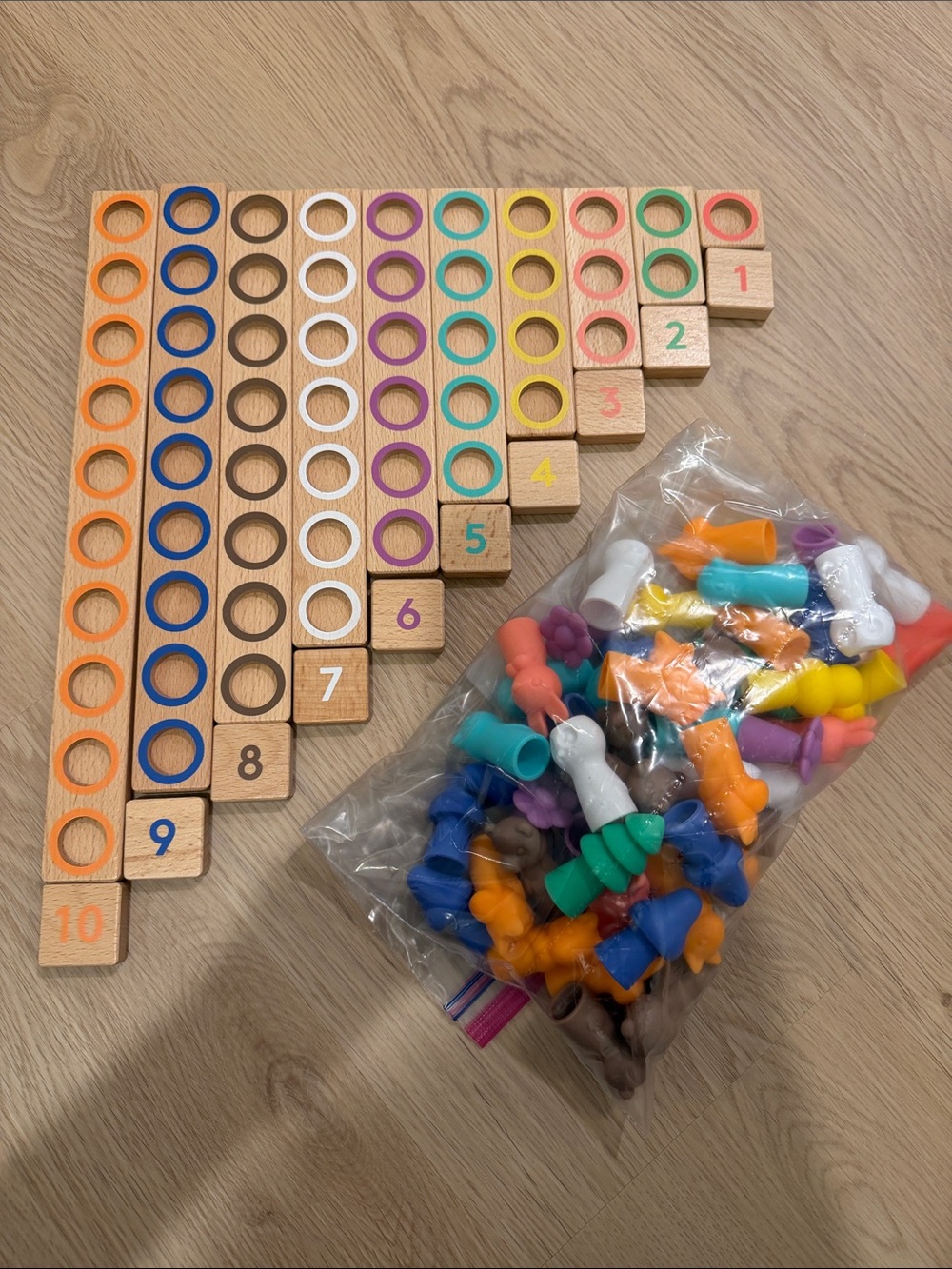 Lovevery math and counting wood toy set complete - 75 pieces